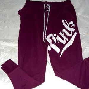 PINK VICTORIA SECRET JOGGER PANTS SWEAT PANTS